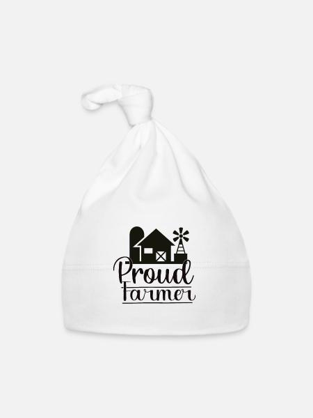 Proud to be a farmer - Proud Farmer Motiv - Organic Baby Cap - white - Front