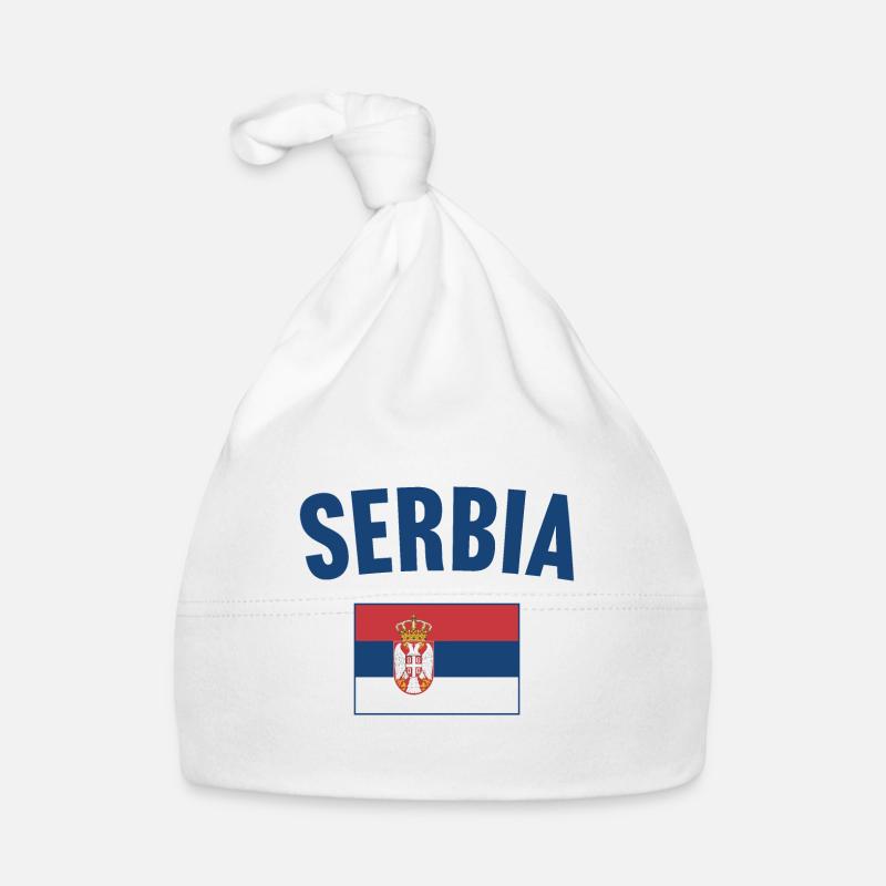 Drapeau de la Serbie Bonnet bio Bébé