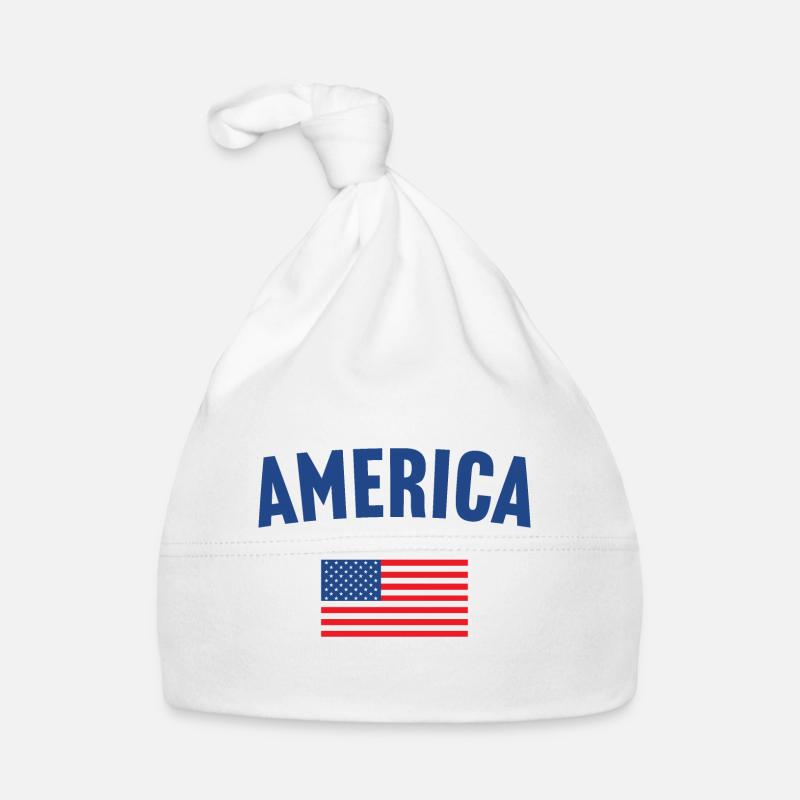 America Flag Organic Baby Cap