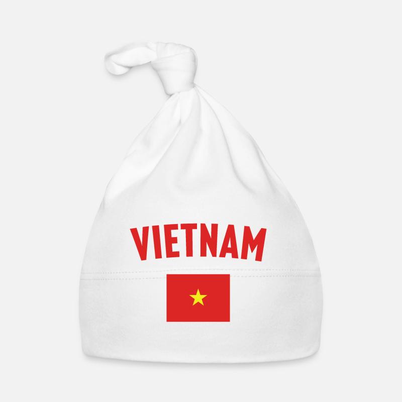 Drapeau du Vietnam Bonnet bio Bébé