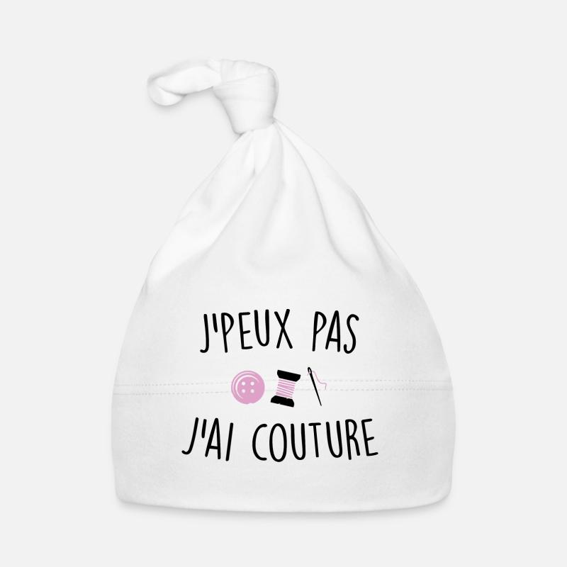 J'peux pas j'ai couture - Bonnet bio Bébé - blanc