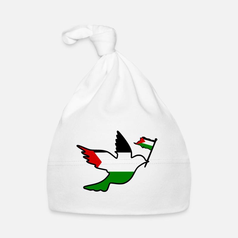 Free palestine - Bonnet bio Bébé - blanc