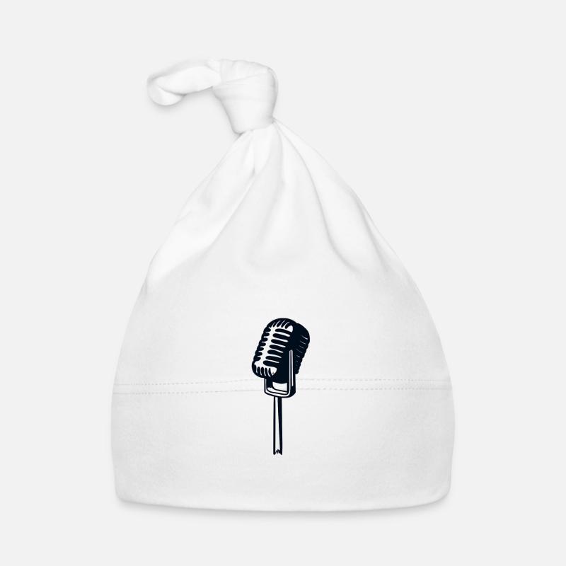 Micro vintage cassé - Bonnet bio Bébé - blanc