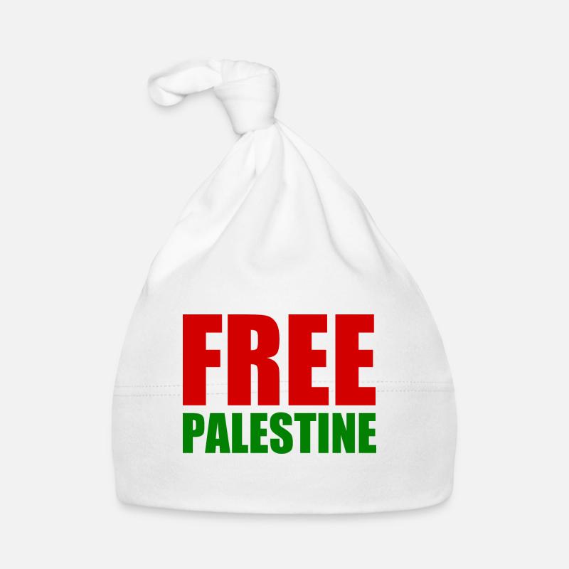 Free palestine - Bonnet bio Bébé - blanc