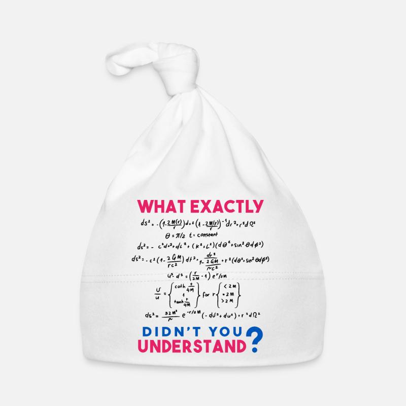 Physics and Math formula Joke Organic Baby Cap