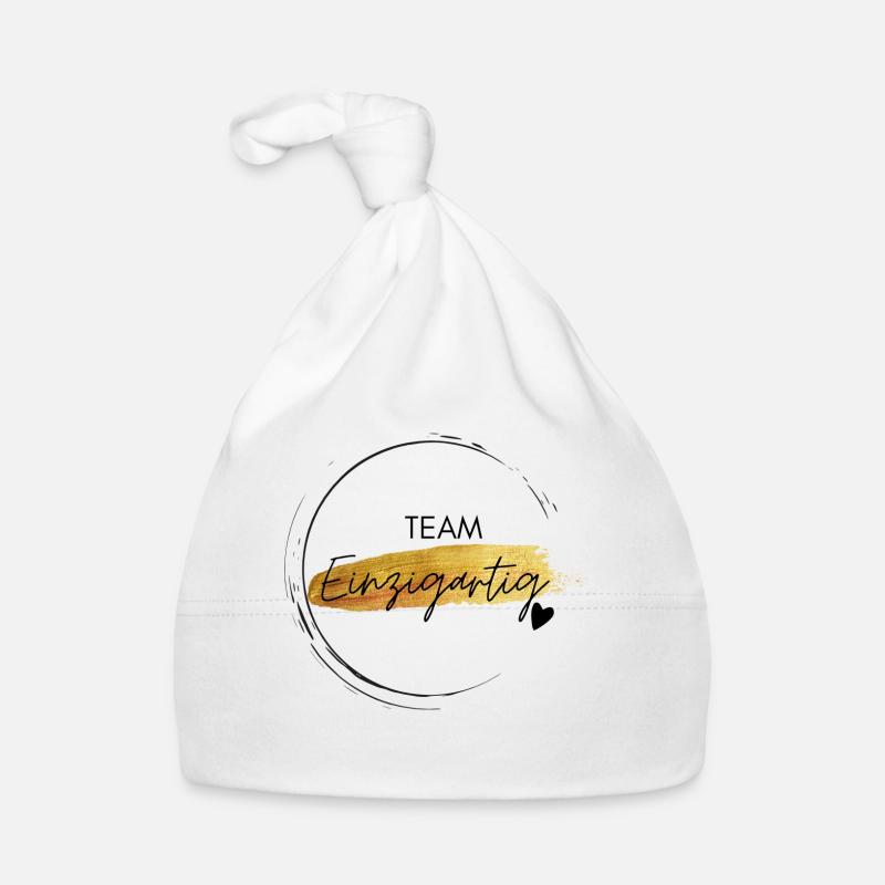 Team Einzigartig - positives Denken - Affirmation Baby Bio-Mütze