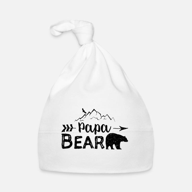 Papa Bear - père - Bonnet bio Bébé - blanc