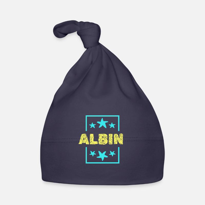 First name Albin Organic Baby Cap