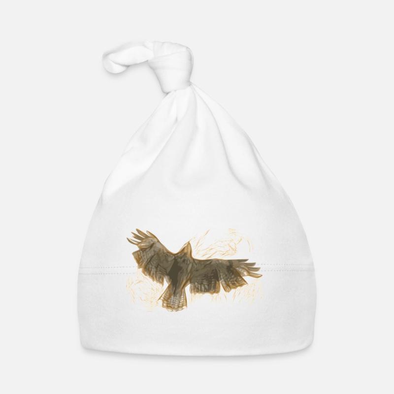 Raubvogel - Baby Bio-Mütze - Weiß