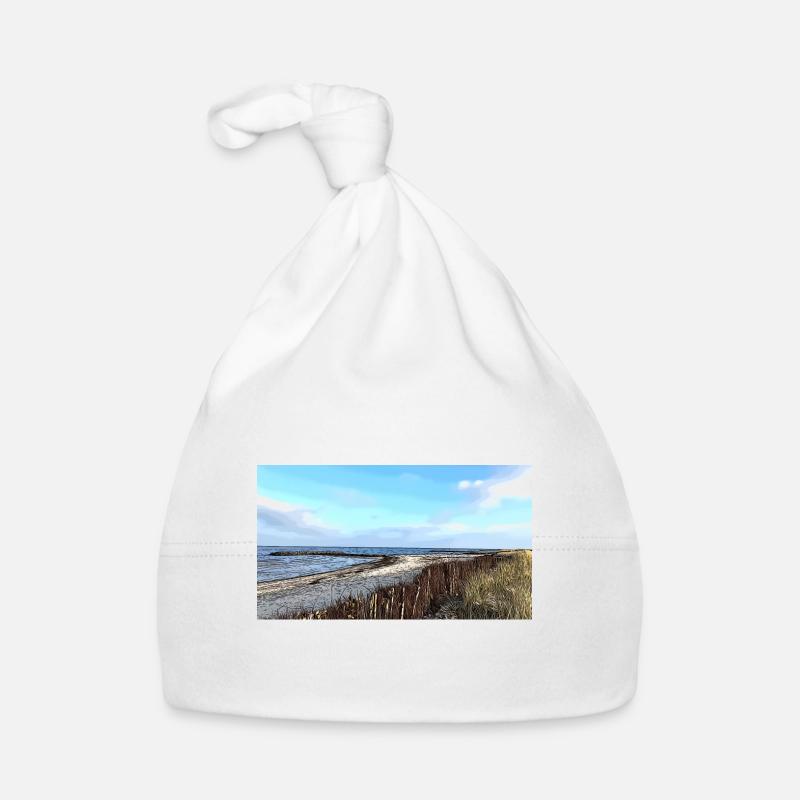Mer du Nord - Bonnet bio Bébé - blanc