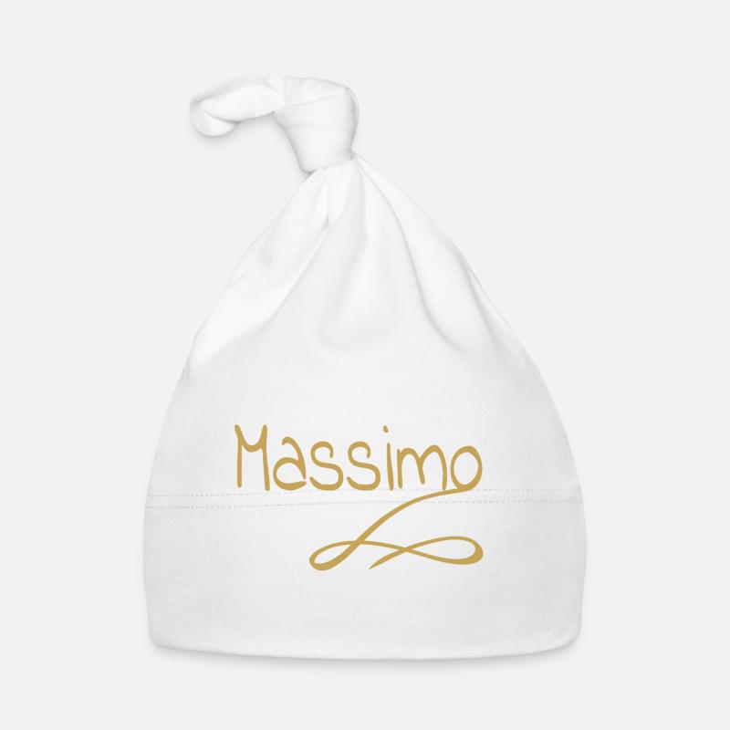 First name as massimo Organic Baby Cap