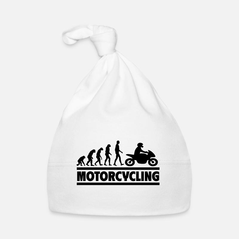 Motorradfahren Evolution Perfektes Geschenk Biker Baby Bio-Mütze
