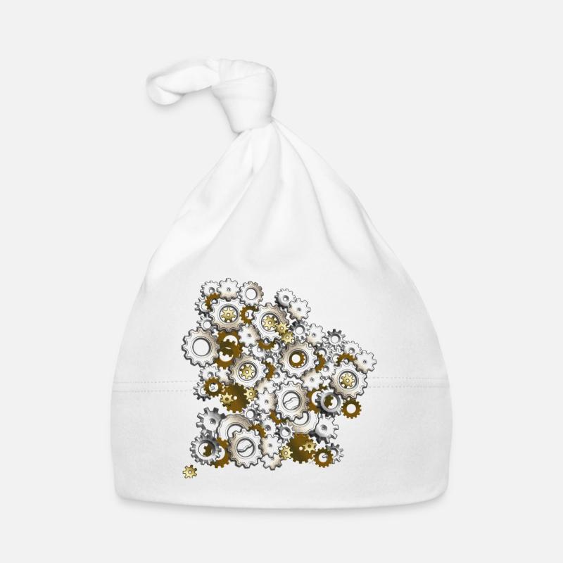 Steampunk gears Organic Baby Cap