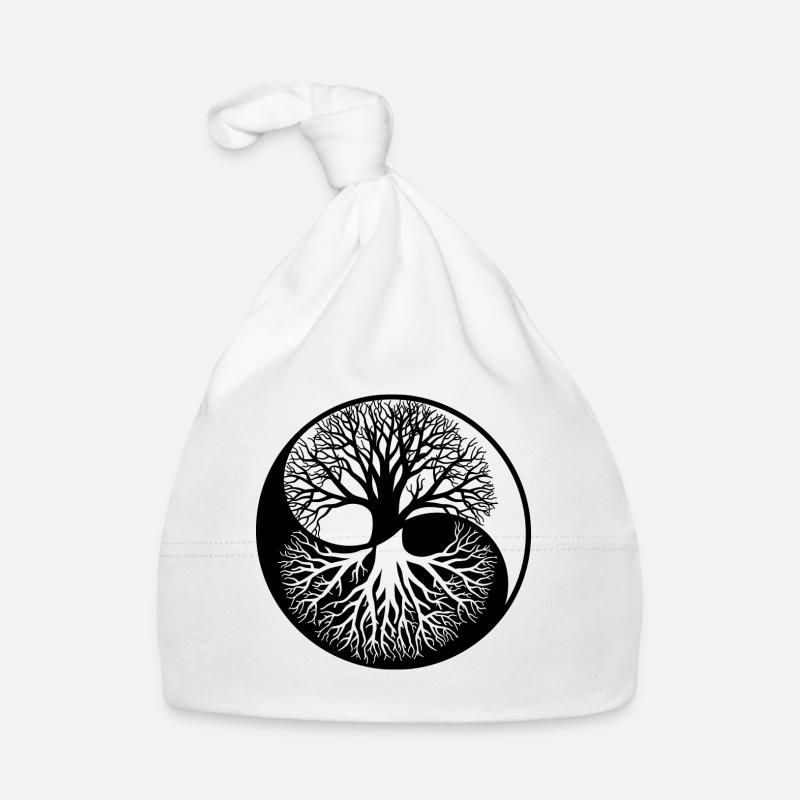 Baum des Lebens Yin Yang Baby Bio-Mütze