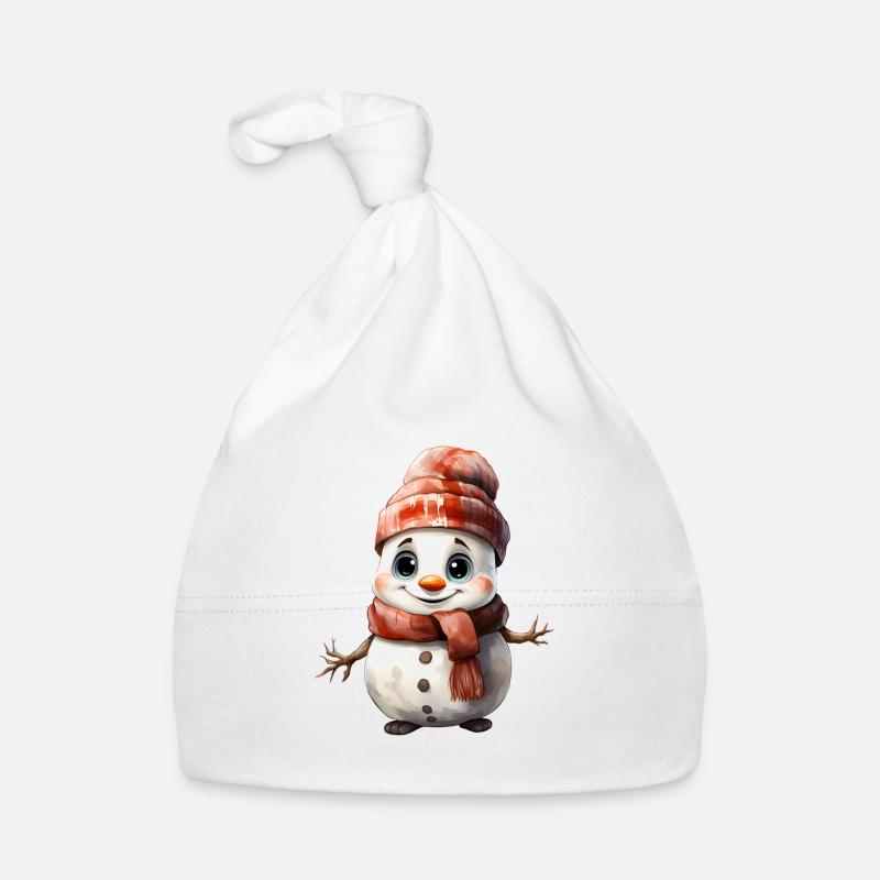 Snowman Organic Baby Cap