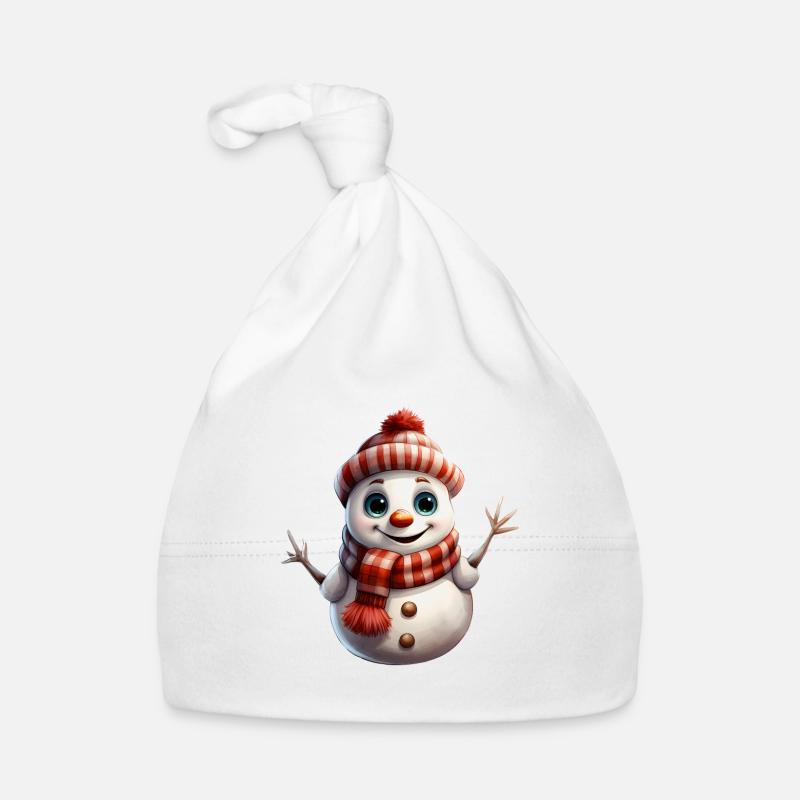 Snowman Organic Baby Cap