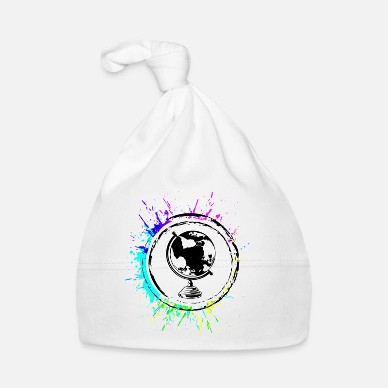 Globe symbol travel Organic Baby Cap