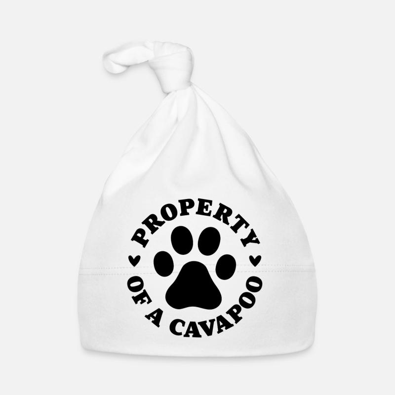 Eigentum eines Cavapoo Baby Bio-Mütze
