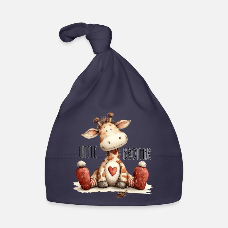 Little Brother Giraffe Organic Baby Cap