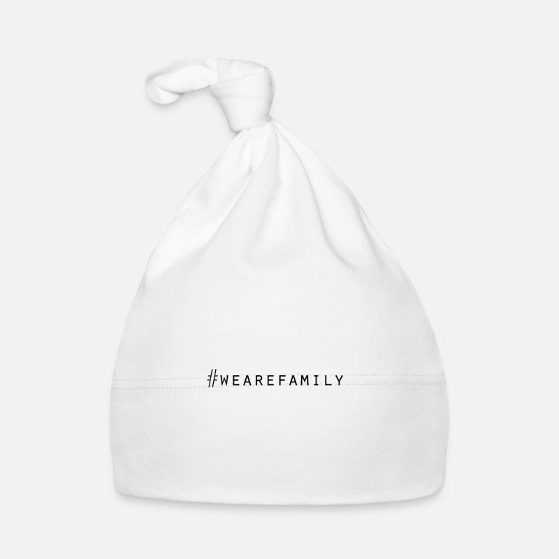 we are family - Bonnet bio Bébé - blanc