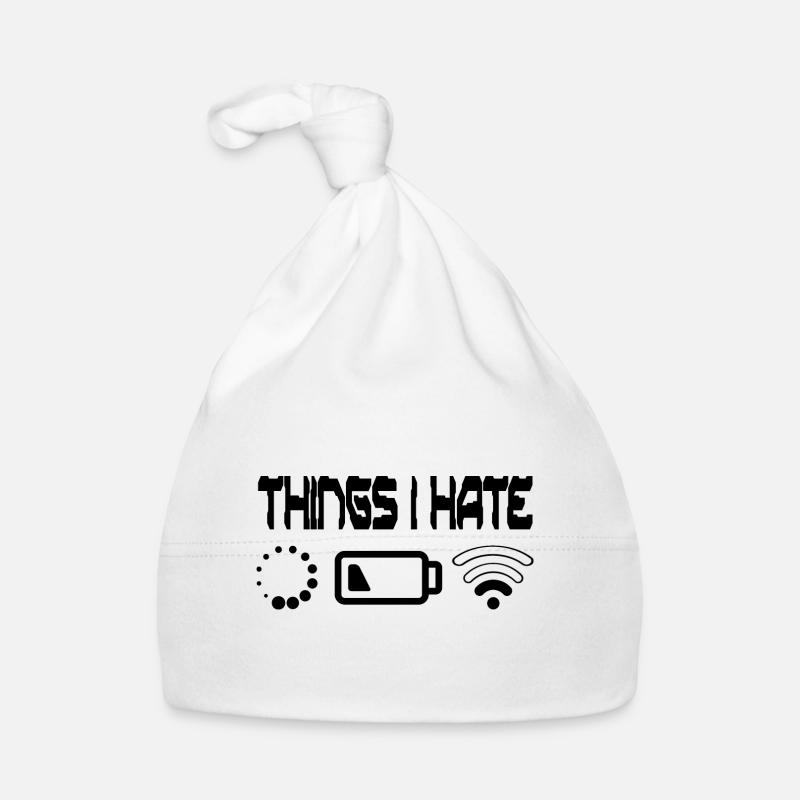 Things I Hate Programmer Outfit Gamer Fun Gift - Baby Bio-Mütze - Weiß