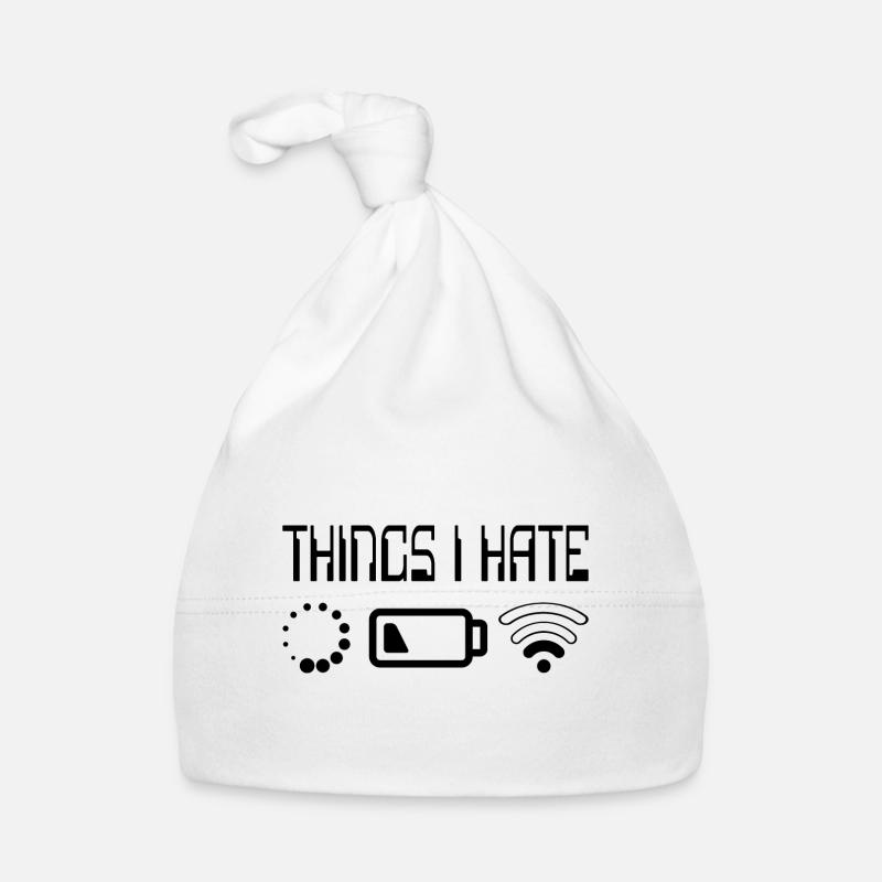 Things I Hate Programmer Outfit Gamer Fun Gift - Baby Bio-Mütze - Weiß