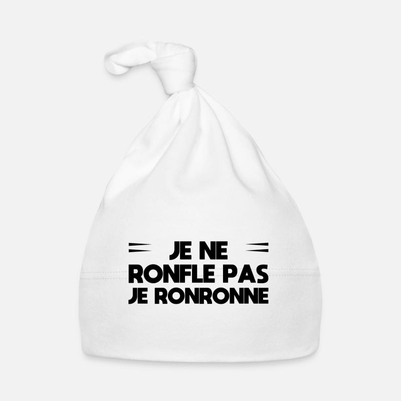 Je ne ronfle pas. Je ronronne Bonnet bio Bébé