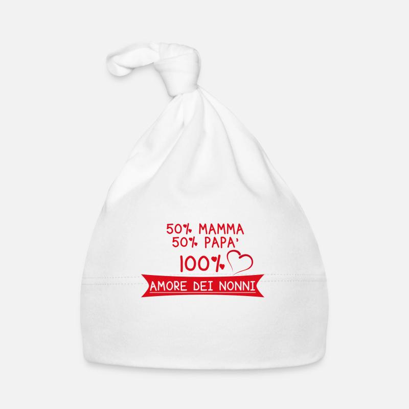 Les grands-parents adorent - Bonnet bio Bébé - blanc