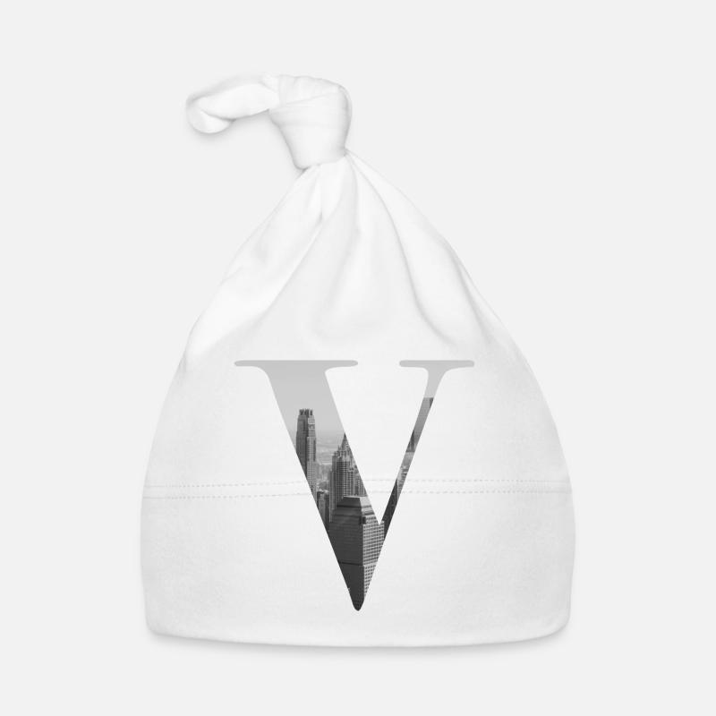 Lettre V de New York Bonnet bio Bébé