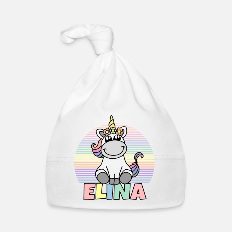 Elina Einhorn Name Baby Bio-Mütze