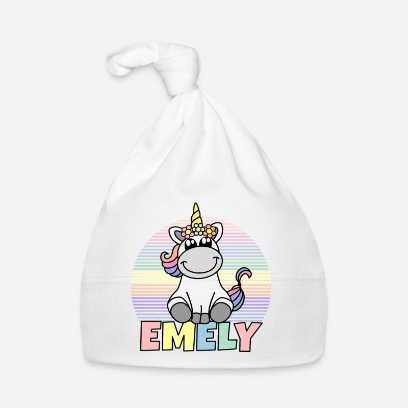 Emely Einhorn Name Baby Bio-Mütze