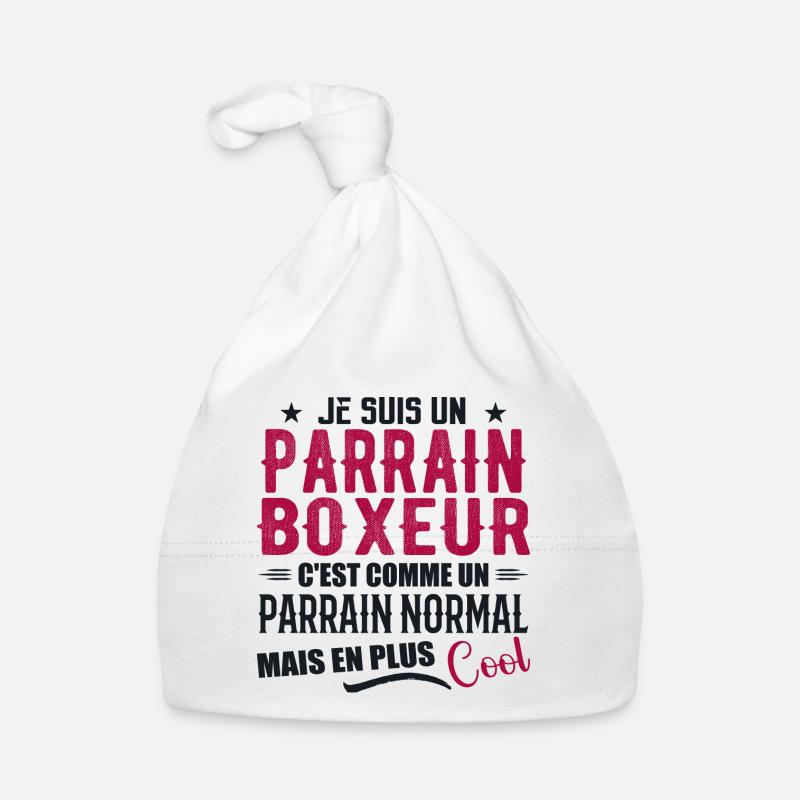 Boxer-Pate als normaler, aber coolerer Pate Baby Bio-Mütze