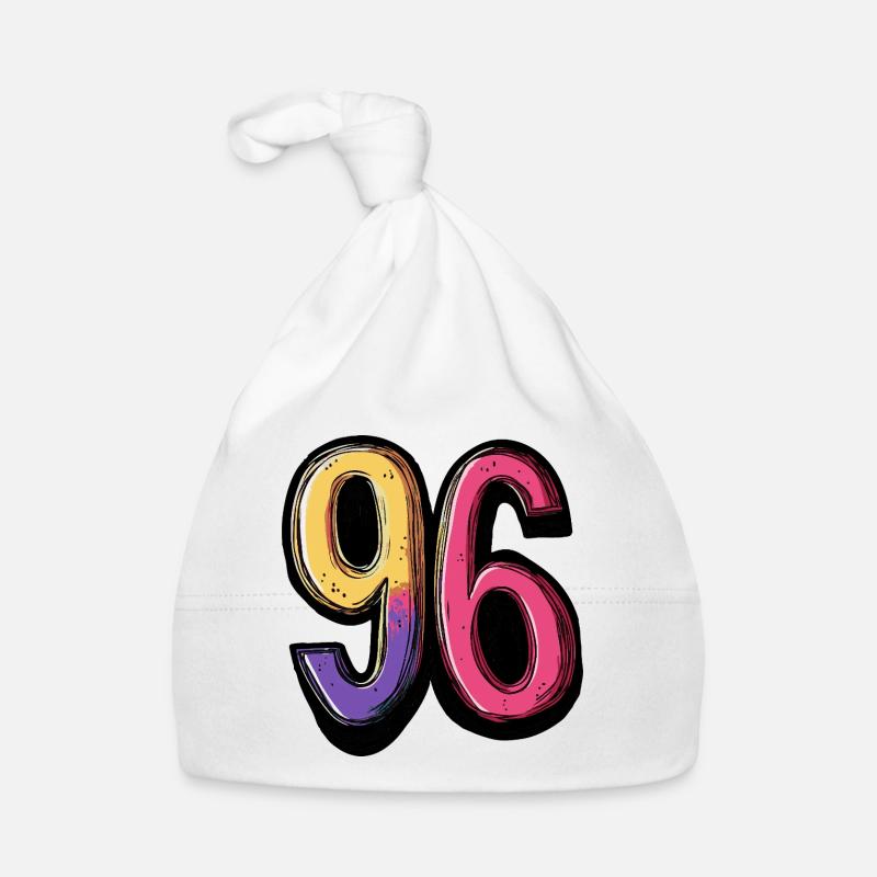 96 Number Colorful Organic Baby Cap