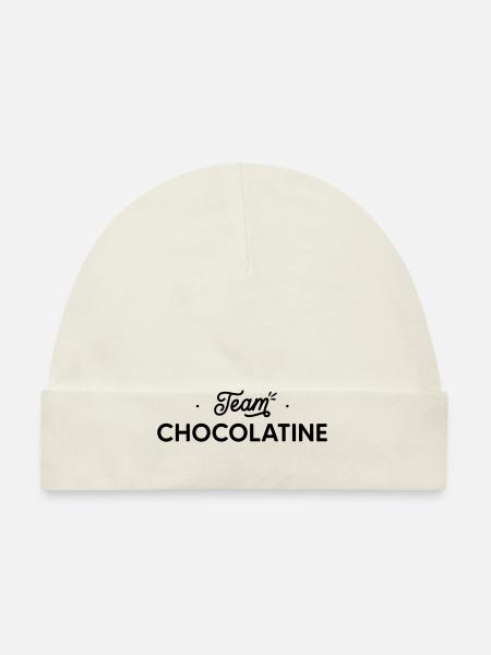team Chocolatine - Bonnet bio Bébé - blanc - Devant