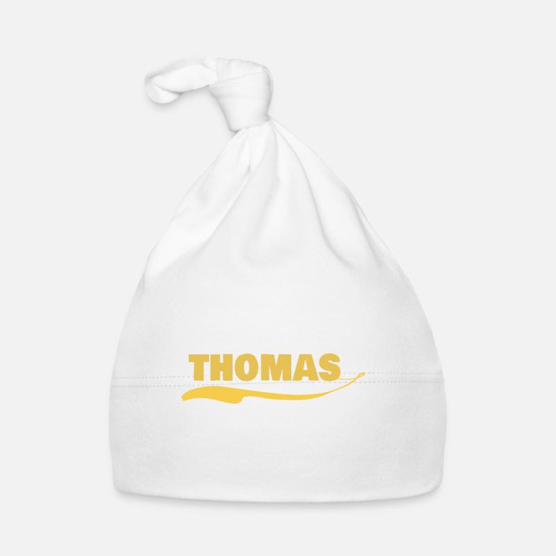 Namensschild thomas Baby Bio-Mütze