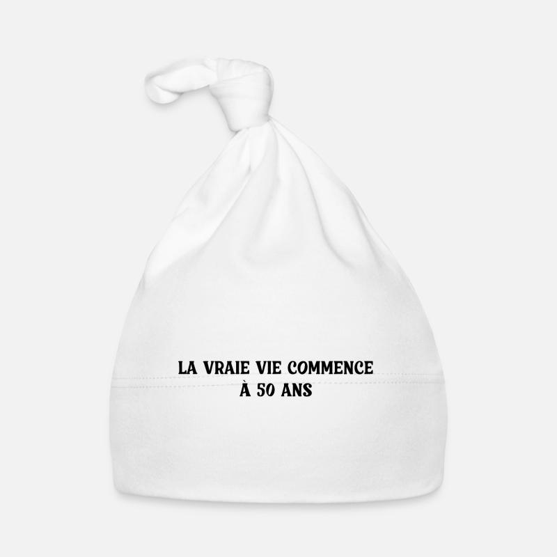 Geburtstag: Das echte Leben beginnt mit 50! Baby Bio-Mütze