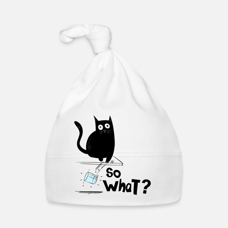 Black cat - so what? Organic Baby Cap