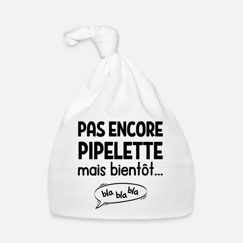 Pas encore pipelette mais bientôt Bonnet bio Bébé
