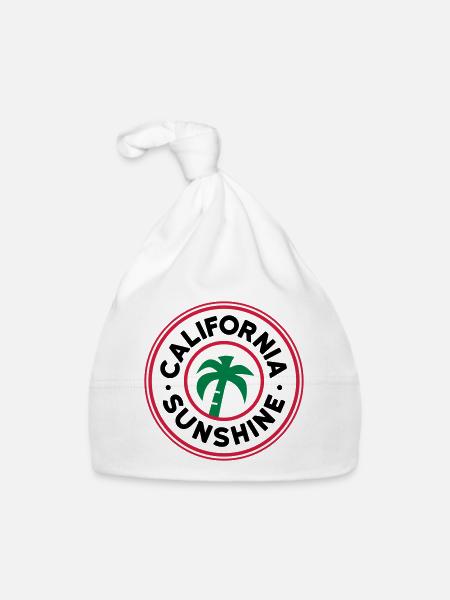 ★ Design colors changeable ★ California sunshine - Organic Baby Cap - white - Front