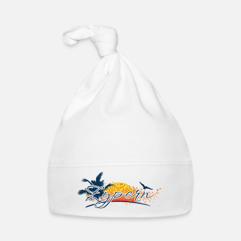 Chypre 2025 - Paphos - Ayia Napa - Bonnet bio Bébé - blanc