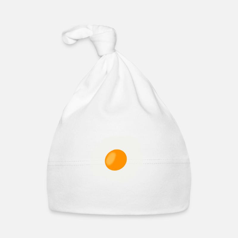 fried egg - Organic Baby Cap - white