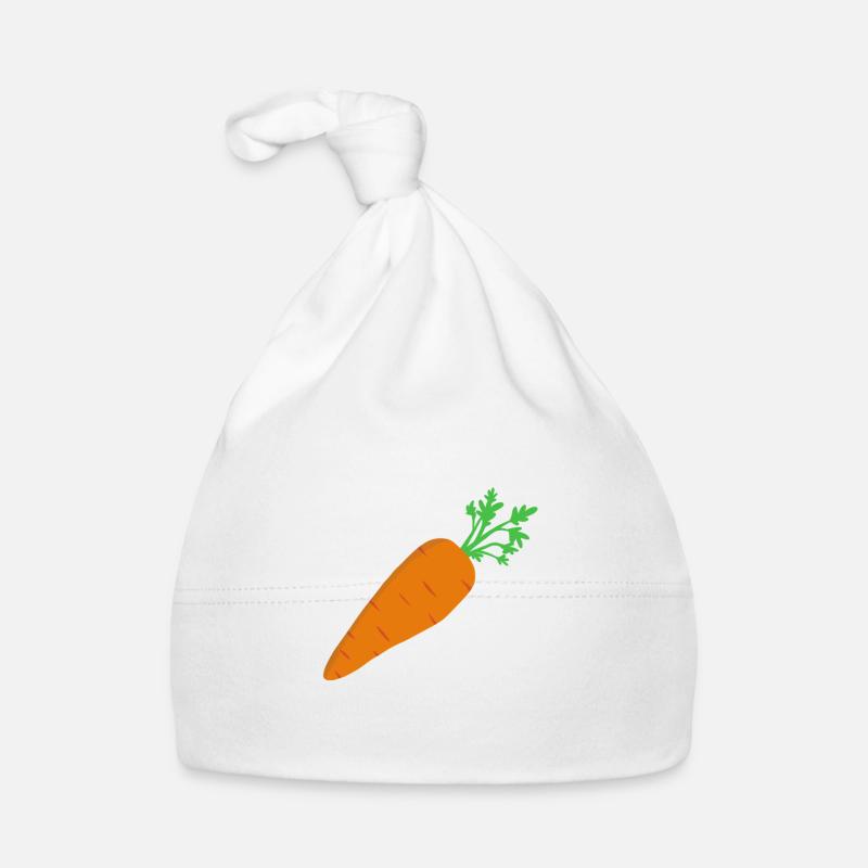 Carotte - Bonnet bio Bébé - blanc