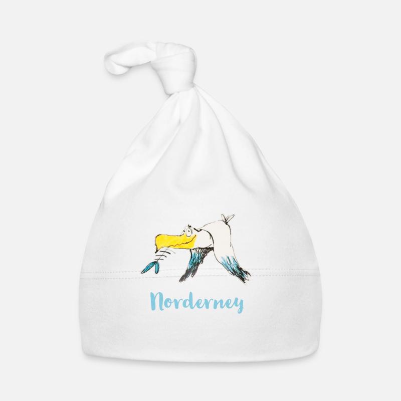 Drôle De Norderney Moewe - Bonnet bio Bébé - blanc