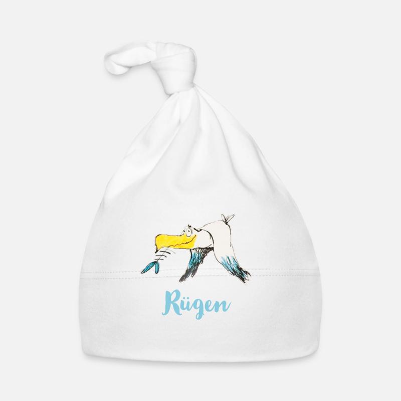 Mouette de Rügen - Bonnet bio Bébé - blanc