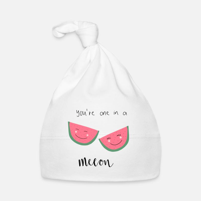 Melone Spruch Gesicht Baby Bio-Mütze