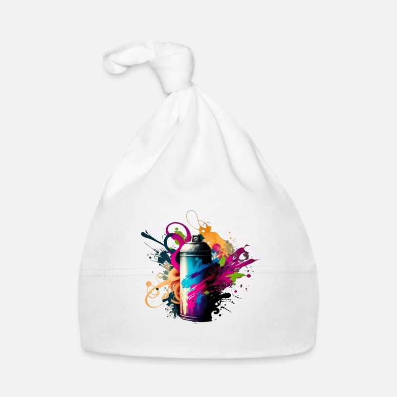 Can Graffiti - Baby Bio-Mütze - Weiß