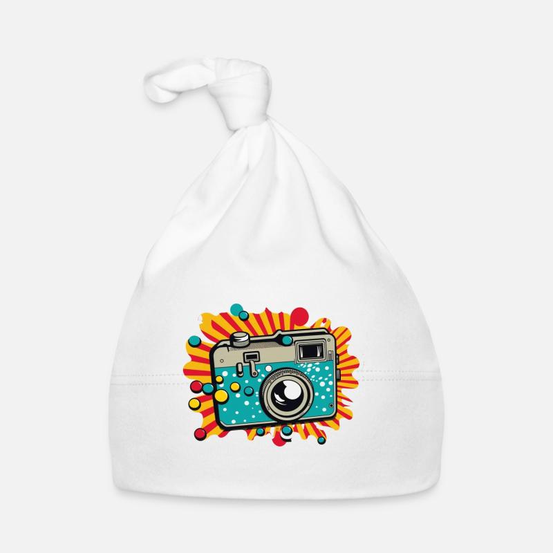 Pop Art Sunshine Camera Organic Baby Cap