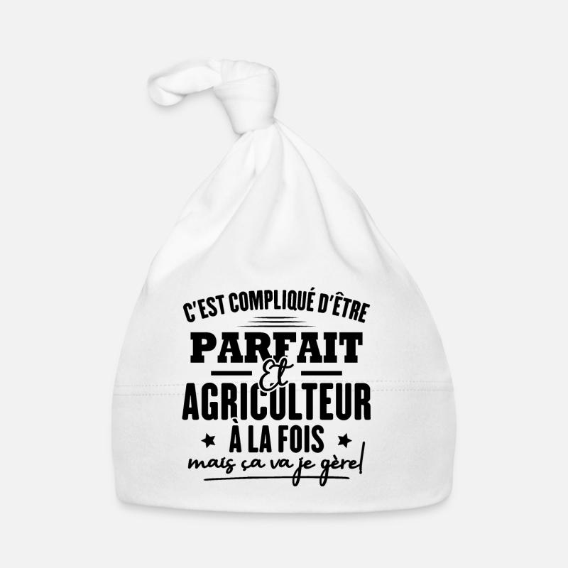 Parfait et agriculteur - Bonnet bio Bébé - blanc