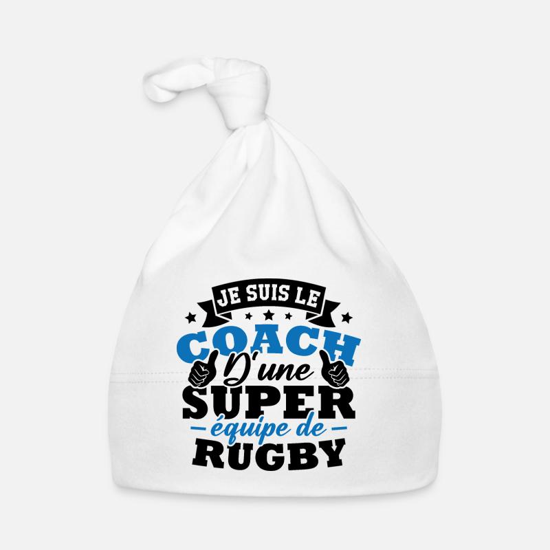 Je suis le coach d une super équipe de rugby Bonnet bio Bébé
