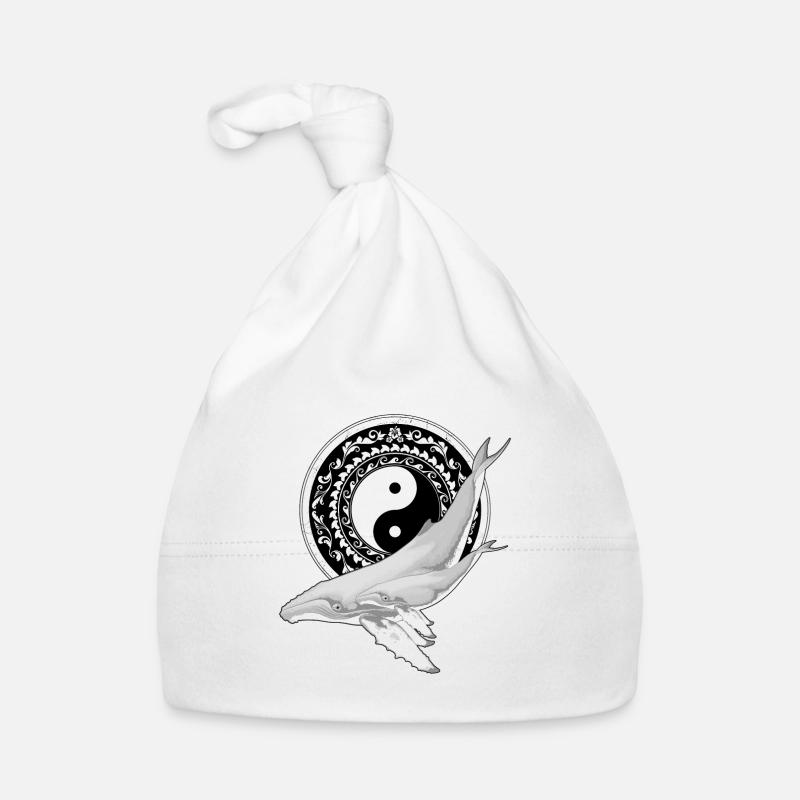 Yin Yang Humpback Whales Organic Baby Cap
